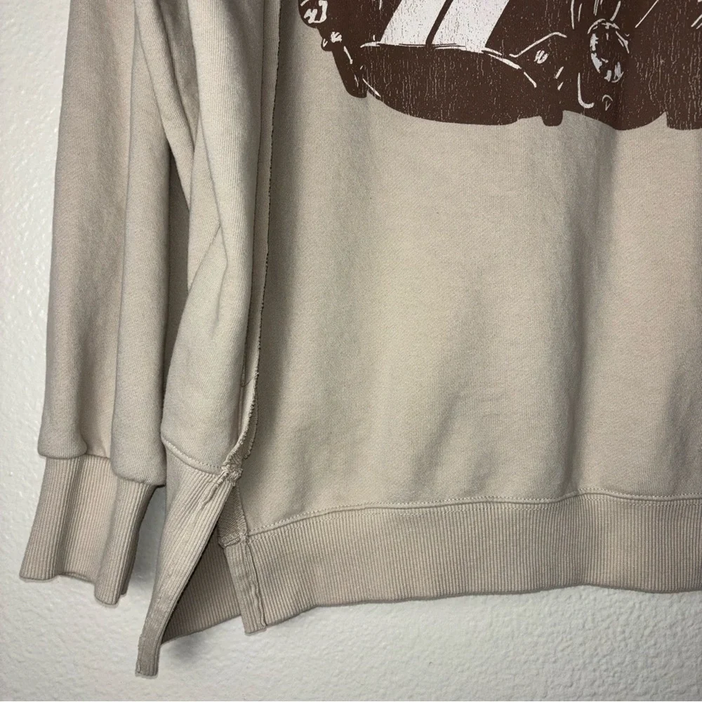 Shelby Cobra Graphic Sweatshirt Woman's Large Cream,Brown,white Vintage inspired - Picture 6 of 15